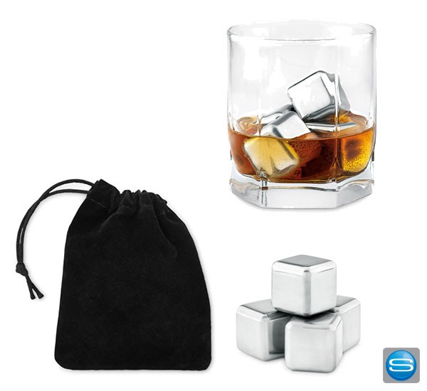 Edelstahl Eiswürfel mit eigenem Logo