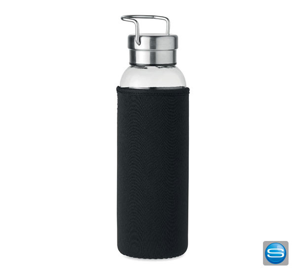 Bedruckbare Trinkflasche aus Glas mit Ihrem Logo