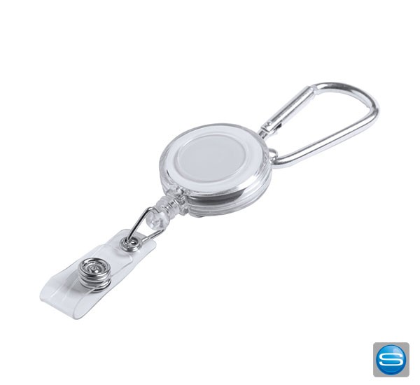 Ausweishalter mit Aufrollautomatik als Werbegeschenk mit Logo bedruckt