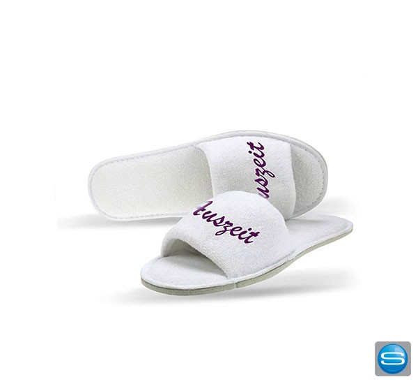 Unisex Hausschuhe aus Frottee mit Druck