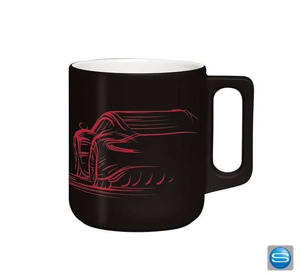 Tasse mit bedruckbaren Henkeln als Werbeartikel