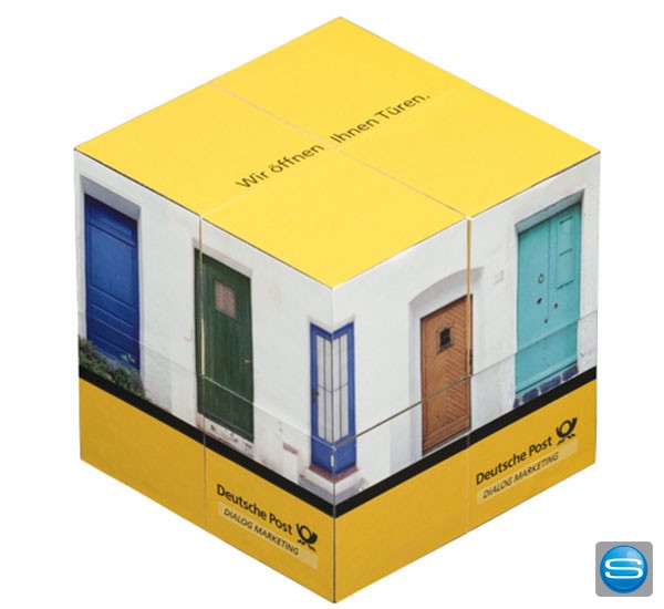 Faltwürfel mit Ihrer Werbebotschaft bedrucken