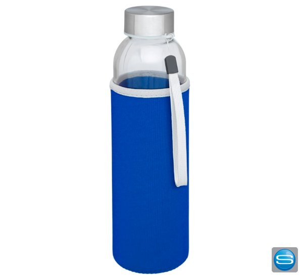 Glasflasche in Neoprenhülle als Werbeartikel