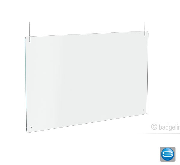 Schutzwand zum Aufhängen mit Logodruck als Werbemittel nutzen