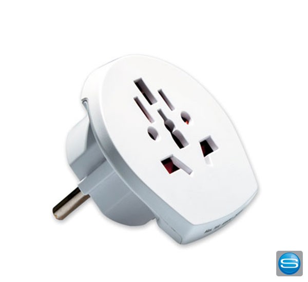 SKROSS Länderadapter World to Europe mit Aufdruck