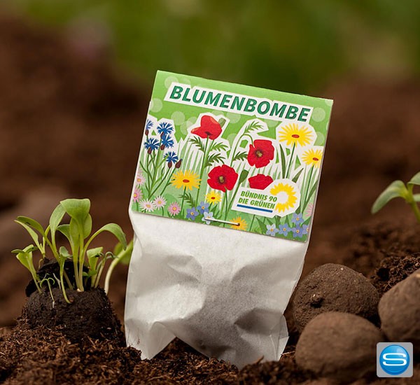 Samen Bomben mit Logo bedrucken