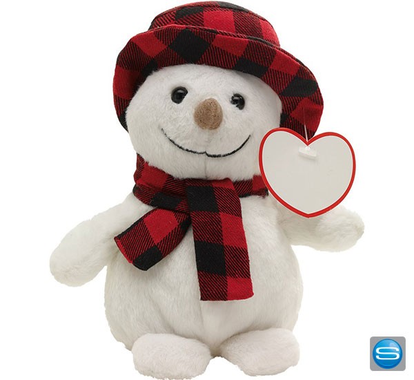 Plüsch Schneemann als Werbegeschenk bedrucken