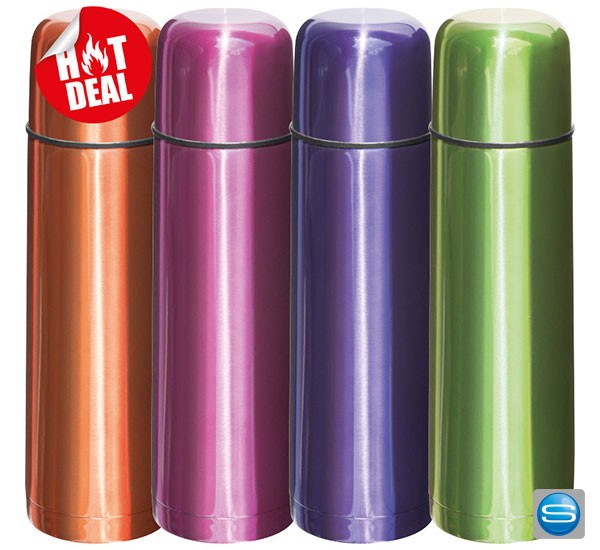 Thermokanne in Trendfarben mit Ihrem Logo lasern