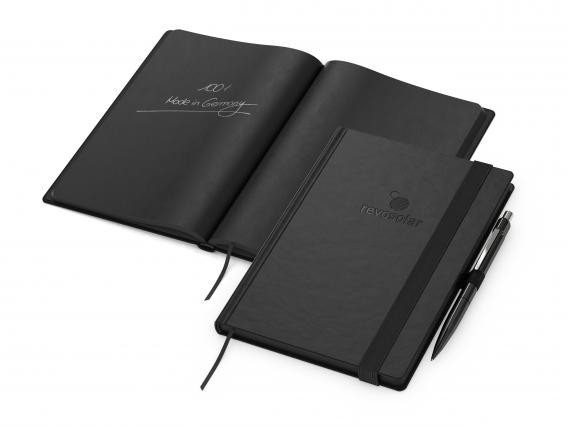 Notizbuch mit schwarzen Seiten als Werbegeschenk