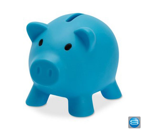 Sparschwein in vielen Farben mit Logo bedrucken