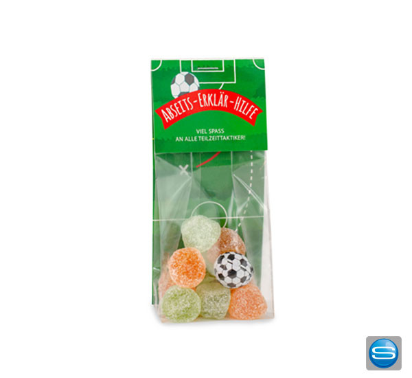 Abseits-Erklär-Hilfe als Fußball-Werbegeschenk mit Logodruck