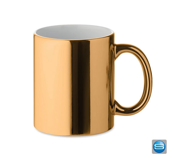 Keramikbecher metallic als Werbepresent