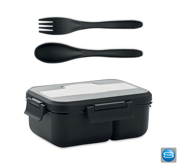 Lunchbox mit Besteck als Werbegeschenk