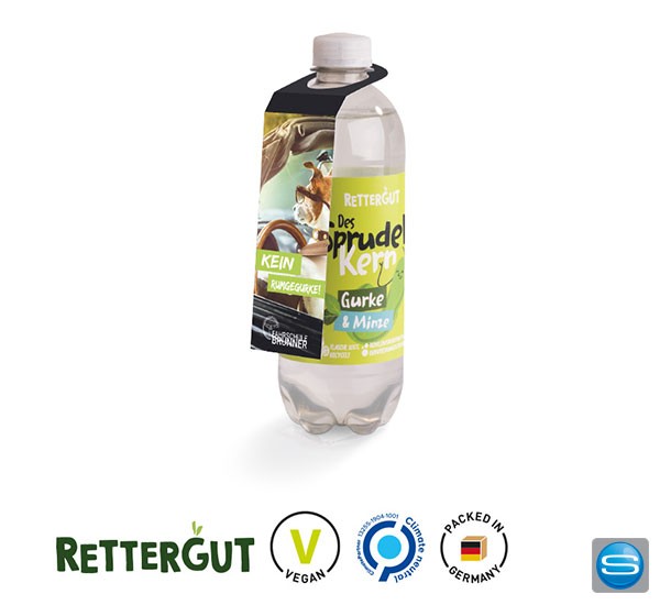 Rettergut Wasser Gurke & Minze als Werbeartikel