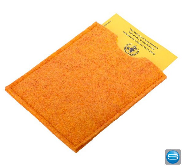 Filzhülle für Impfausweise mit eigenem Logo bedrucken