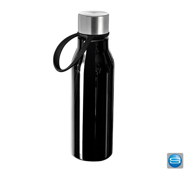 Trinkflasche in Edelstahloptik mit Ihrem Logo bedruckt