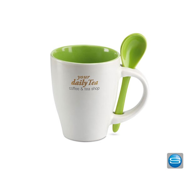 Kaffeebecher mit passendem Löffel verschenken