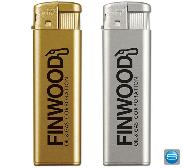 Feuerzeug in gold oder silber mit Logodruck