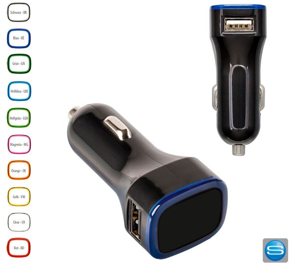 Auto Ladeadapter mit Firmenlogo bedrucken