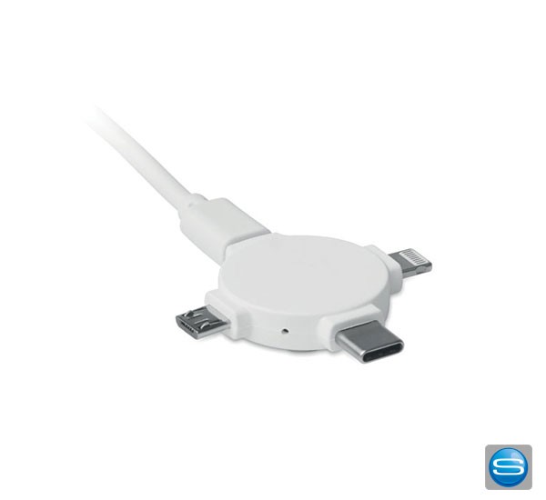 3 in 1 Ladekabel als personalisiertes Werbemittel mit Ihrem Logo bedrucken