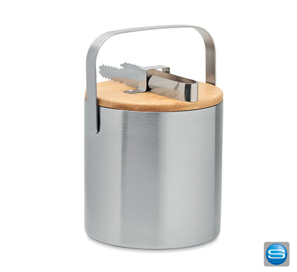 Eiseimer aus Edelstahl mit Ihrem Firmenlogo