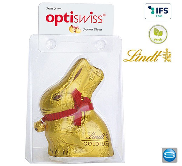 Lindt Osterhase mit Ihrer Werbung bedruckt