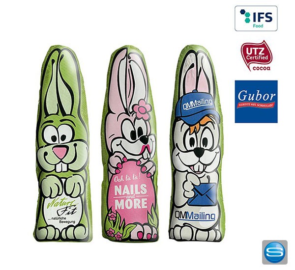 MINI-Schoko-Osterhase mit eigener Folie