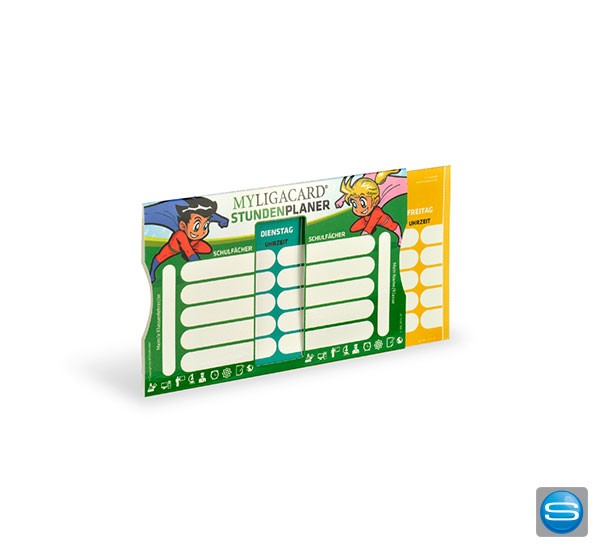 Bedruckbarer Stundenplaner mit Aufstellklappe