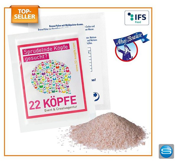 Ahoj Brausepulver im Werbetütchen mit Ihrem Logo