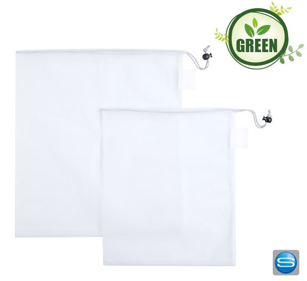 Obst- und Gemüsebeutel 2er-Set mit Logo bedrucken