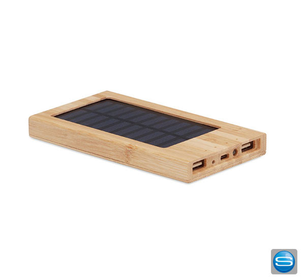 Powerbank aus Bambus mit Ihrem Logo