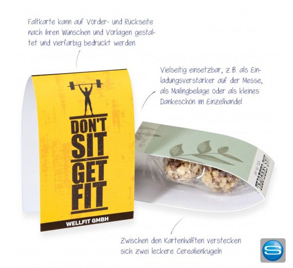 Cerealien-Kugeln in individueller Faltkarte