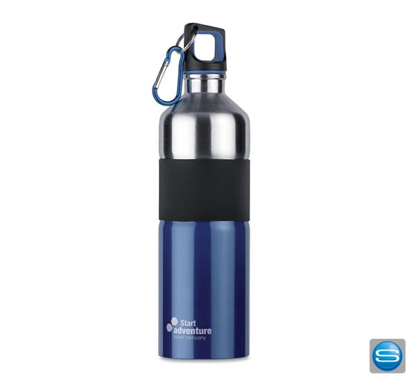Praktische Edelstahl-Trinkflasche mit individuellem Aufdruck
