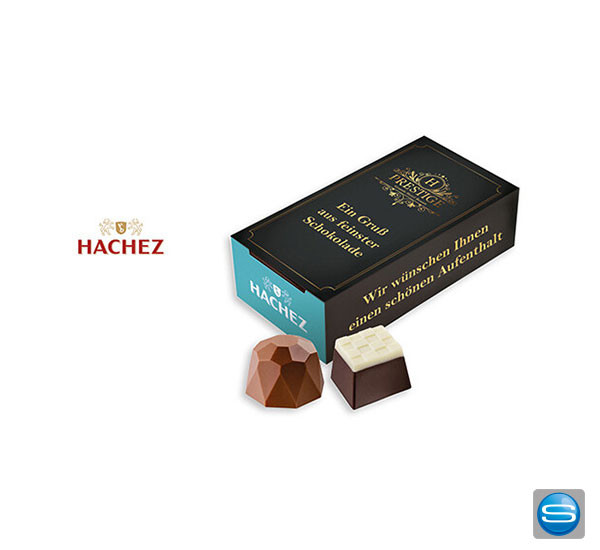 HACHEZ 2er Pralinenschachtel im individuellen Schuber