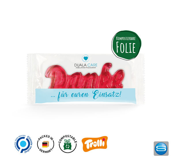 Fruchtgummi 1er DANKE im bedruckbaren Werbetütchen