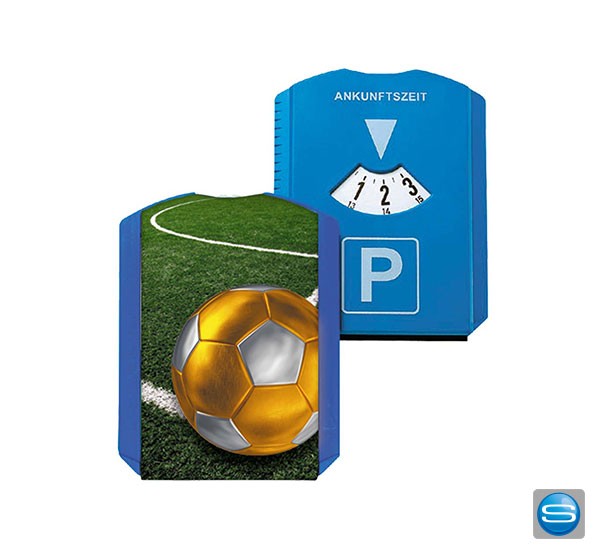 Parkscheibe blau/weiß basic als Werbeartikel