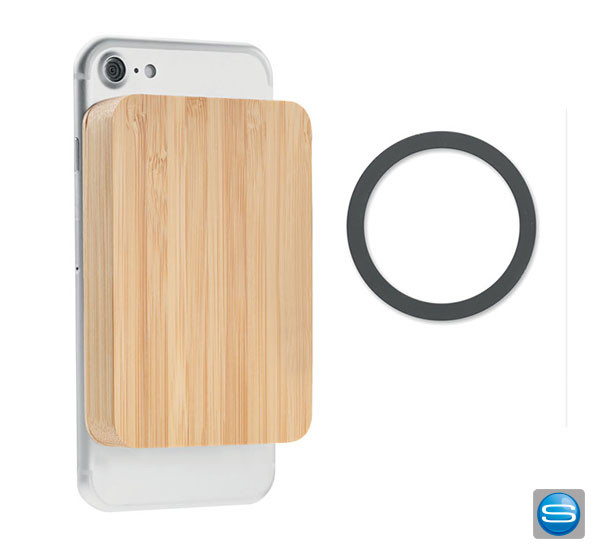 Induktives Ladegerät aus Bambus