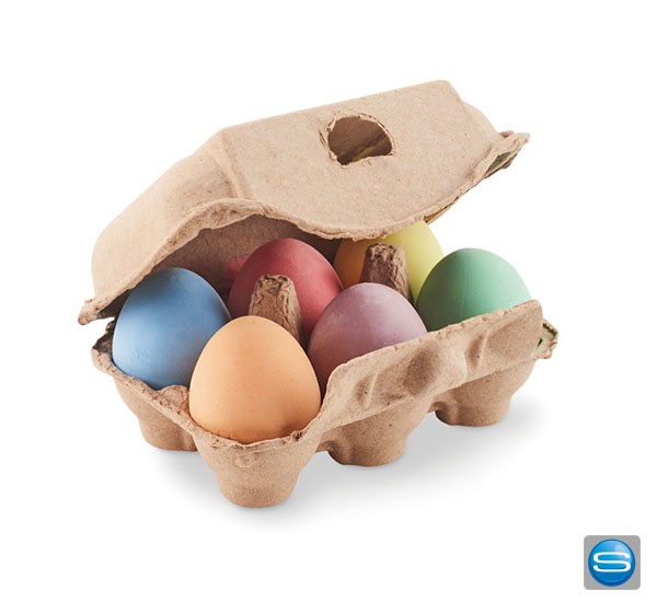 Straßenmalkreide in Eierform als Werbeartikel für Ostern