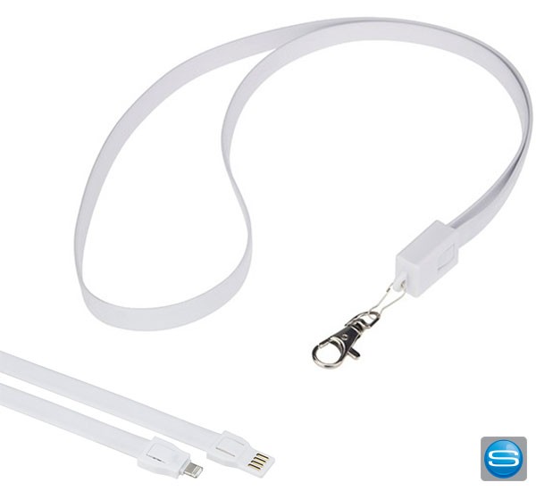 Lanyard mit integriertem 2in1 Ladekabel als Werbeartikel