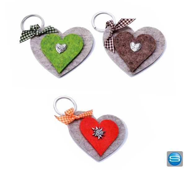Filz-Herzanhänger als Werbeartikel