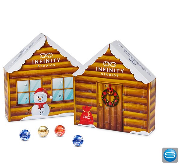 Adventskalender Haus von Lindt mit Ihrem Logo