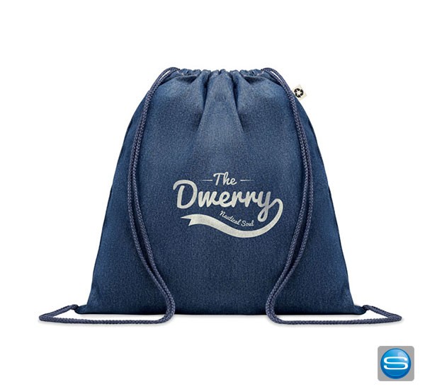 Denim Beutel mit Kordelzug als Werbeartikel