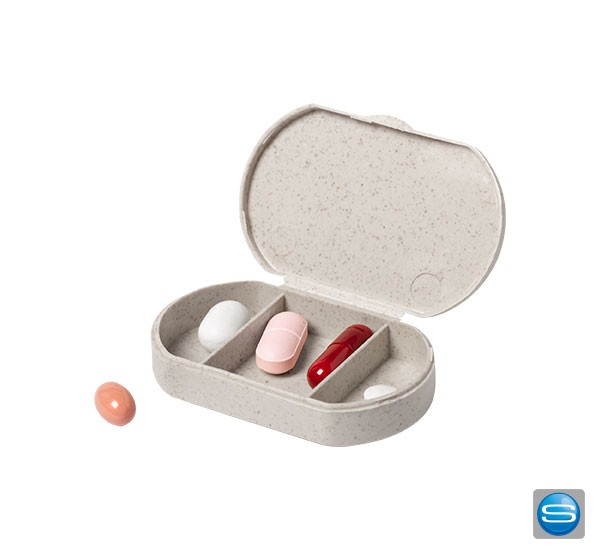 Tablettendose aus Bambusfaser Kunststoff individuell bedruckbar