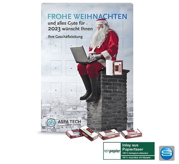 Nachhaltiger Wand-Adventskalender mit Ihrem Wunschmotiv