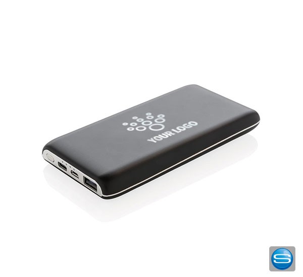 8000 mAh Wireless Powerbank mit leuchtendem Logo