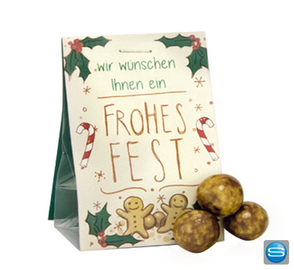 Spekulatius Knusperkugeln als Werbegeschenk zu Weihnachten