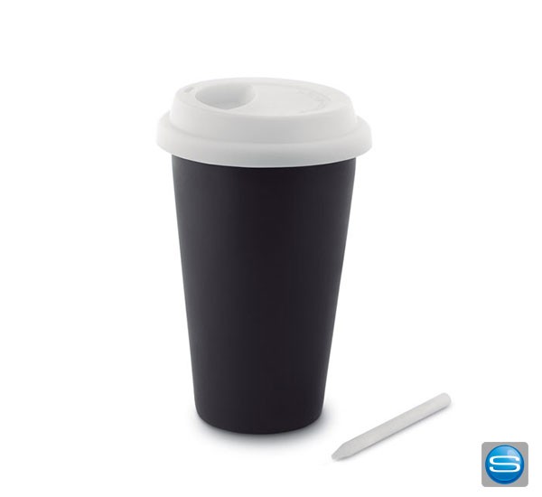 Becher mit beschriftbarer Oberfläche als Werbemittel