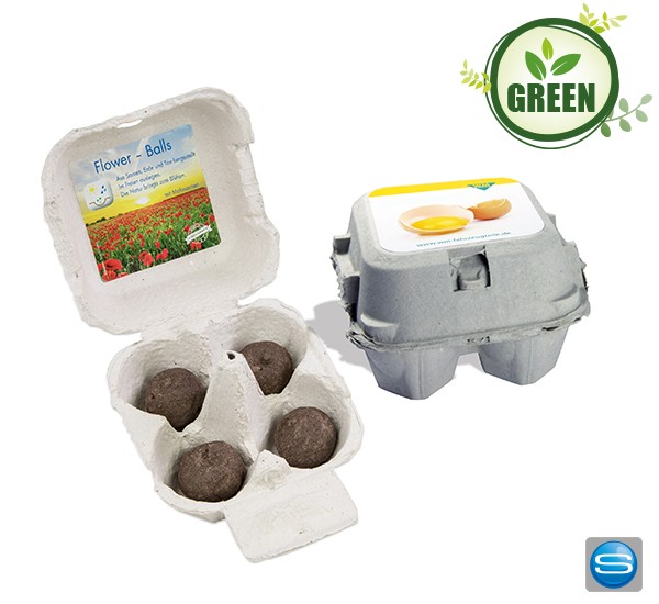 Flower Ball Box mit Logodruck