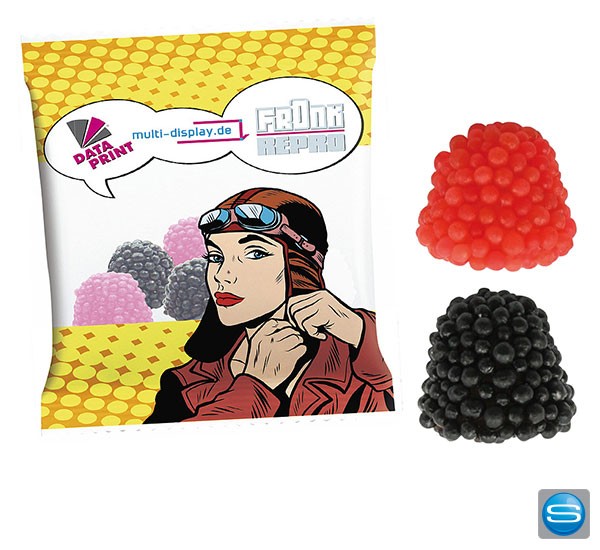 Haribo Him- und Brombeeren mit Werbung bedrucken