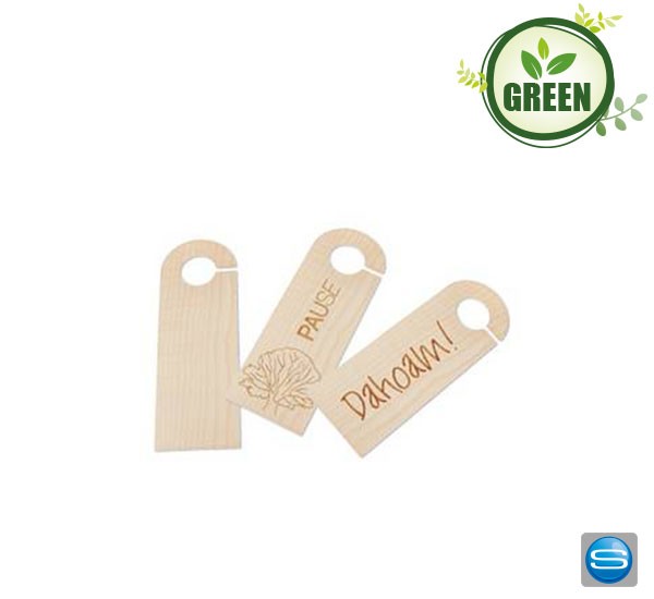 Türhänger aus Holz als Werbeartikel